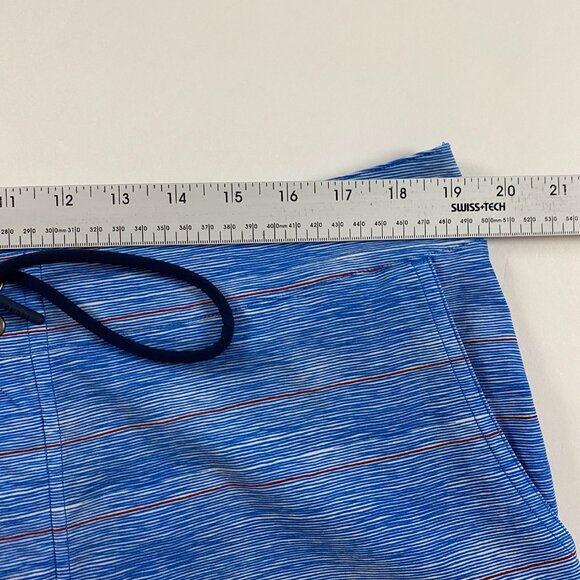 Rhone Board Shorts Mens Size 38 Swim Trunks Blue Striped - Picture 10 of 14